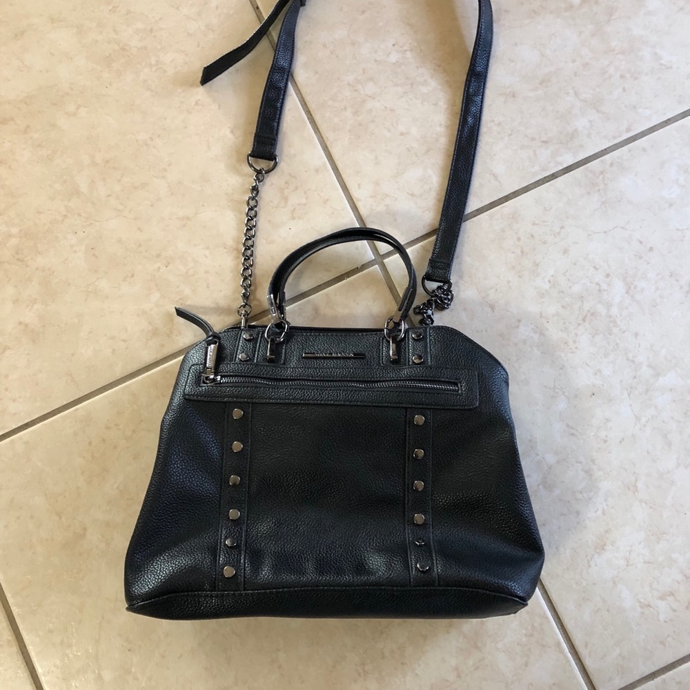 BLACK STEVE MADDEN SHOULDER/ HAND BAG